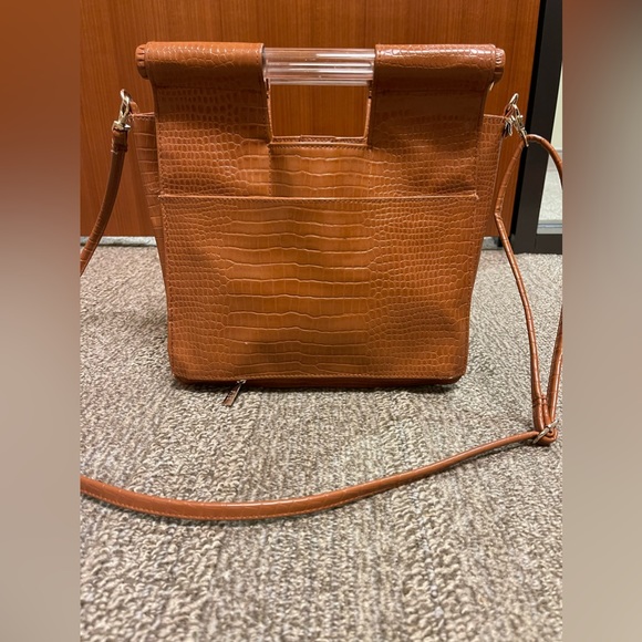 Beis crossbody in cognac croc; greatly loved and gently used - Picture 2 of 8